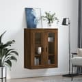 Miniatyrbilde 3 av 11: vidaXL Veggskap brun eik 69,5x34x90 cm