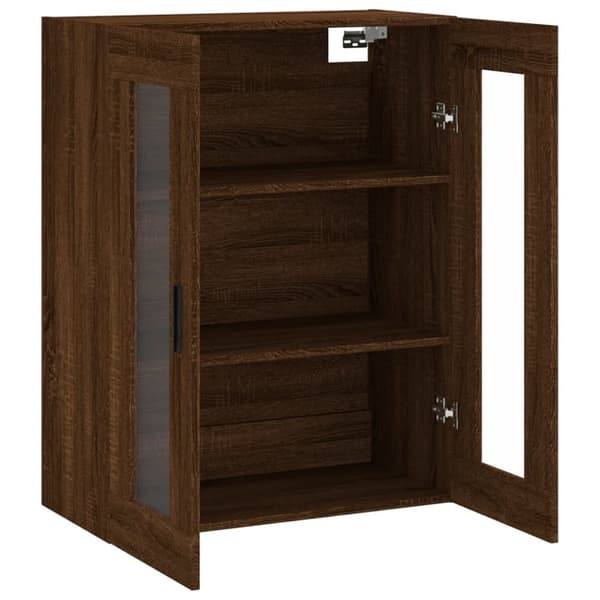 vidaXL Veggskap brun eik 69,5x34x90 cm