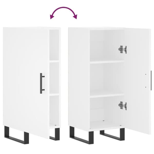 vidaXL skænk 34,5x34x90 cm konstrueret træ hvid