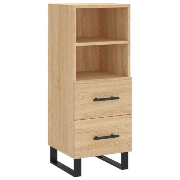 vidaXL Skjenk sonoma eik 34,5x34x90 cm konstruert tre