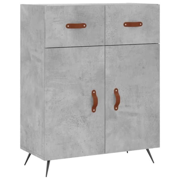 vidaXL Skjenk betonggrå 69,5x34x90 cm konstruert tre