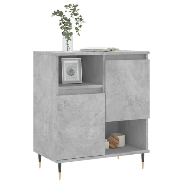 vidaXL Skjenk betonggrå 60x35x70 cm konstruert tre