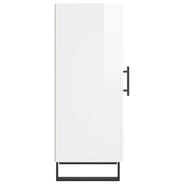 vidaXL skænk 34,5x34x90 cm konstrueret træ hvid højglans