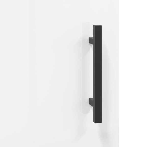 vidaXL skænk 34,5x34x90 cm konstrueret træ hvid højglans
