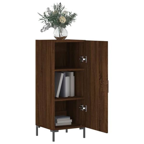 vidaXL skænk 34,5x34x90 cm konstrueret træ brun egetræsfarve
