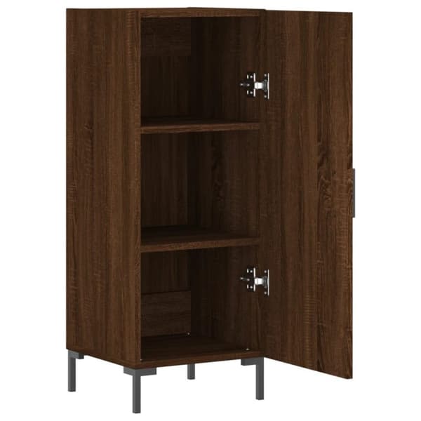 vidaXL skænk 34,5x34x90 cm konstrueret træ brun egetræsfarve