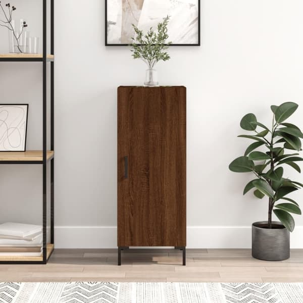 vidaXL skænk 34,5x34x90 cm konstrueret træ brun egetræsfarve