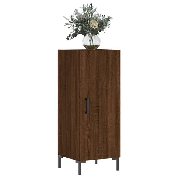 vidaXL skænk 34,5x34x90 cm konstrueret træ brun egetræsfarve