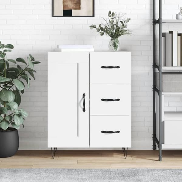 vidaXL Skåp vit 69,5x34x90 cm konstruerat trä
