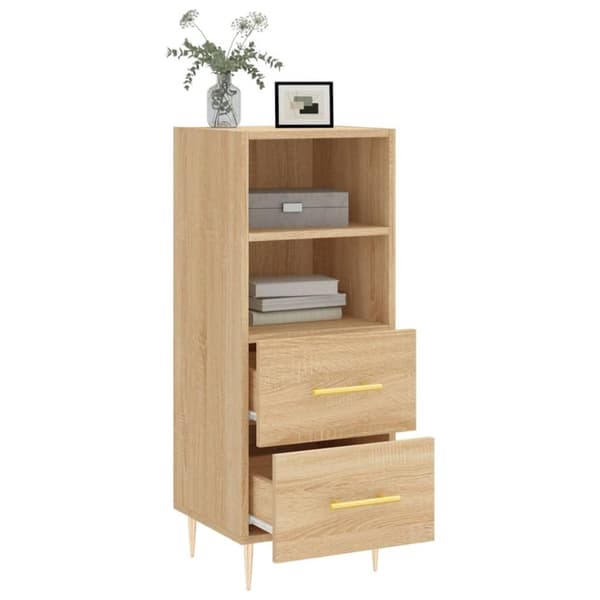 vidaXL skænk 34,5x34x90 cm konstrueret træ sonoma-eg