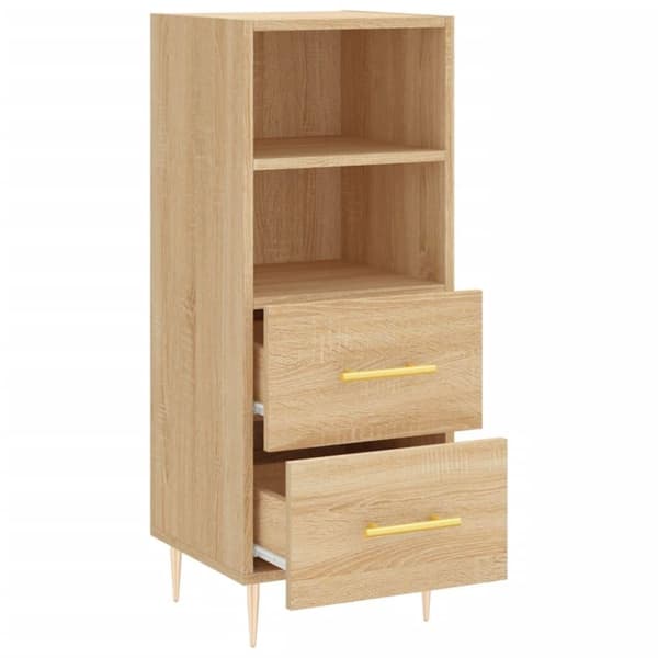 vidaXL skænk 34,5x34x90 cm konstrueret træ sonoma-eg