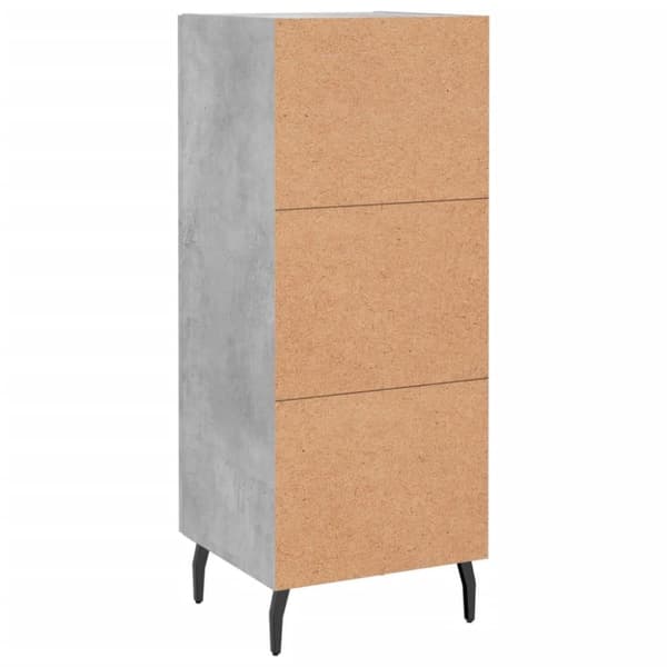 vidaXL Skjenk betonggrå 34,5x34x90 cm konstruert tre
