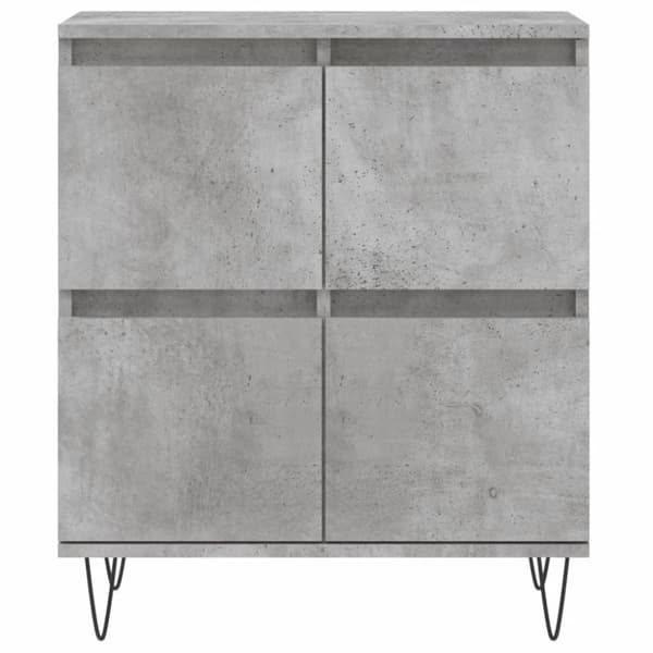 vidaXL Skjenk betonggrå 60x35x70 cm konstruert tre