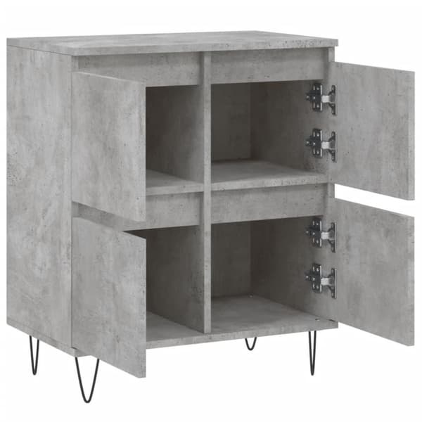vidaXL Skjenk betonggrå 60x35x70 cm konstruert tre