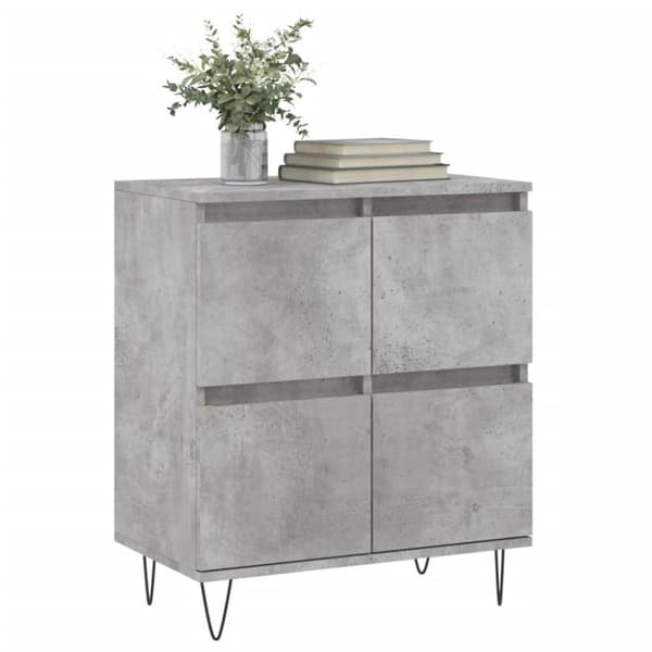 vidaXL Skjenk betonggrå 60x35x70 cm konstruert tre
