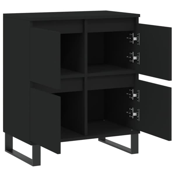 vidaXL Skjenk svart 60x35x70 cm konstruert tre