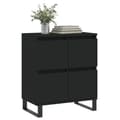 Miniatyrbilde 2 av 11: vidaXL Skjenk svart 60x35x70 cm konstruert tre
