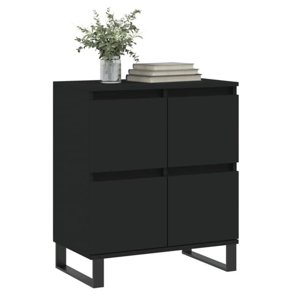 vidaXL Skjenk svart 60x35x70 cm konstruert tre
