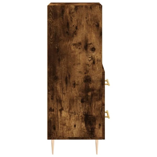 vidaXL Skänk rökfärgad ek 34,5x34x90 cm konstruerat trä