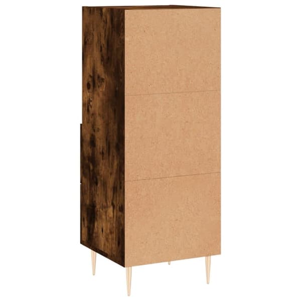 vidaXL Skänk rökfärgad ek 34,5x34x90 cm konstruerat trä