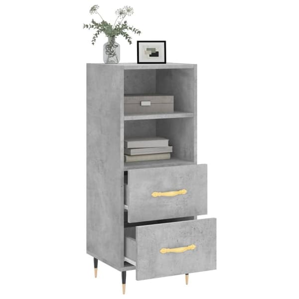 vidaXL skænk 34,5x34x90 cm konstrueret træ betongrå