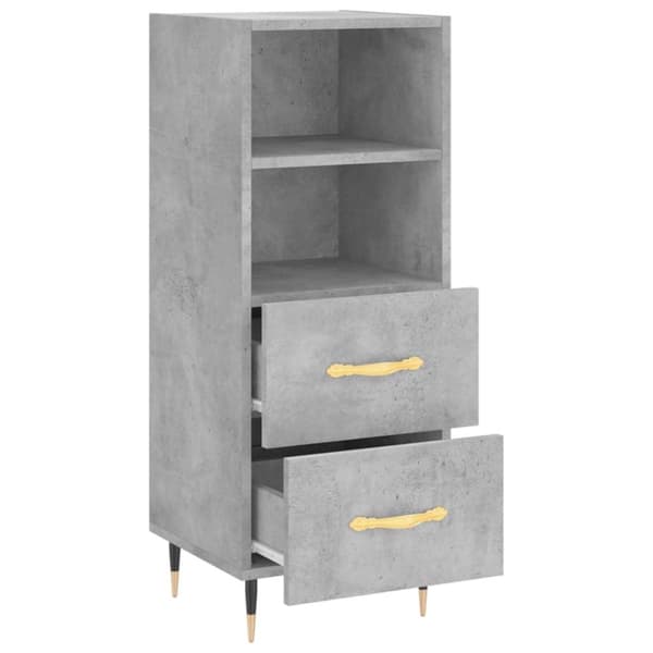 vidaXL skænk 34,5x34x90 cm konstrueret træ betongrå