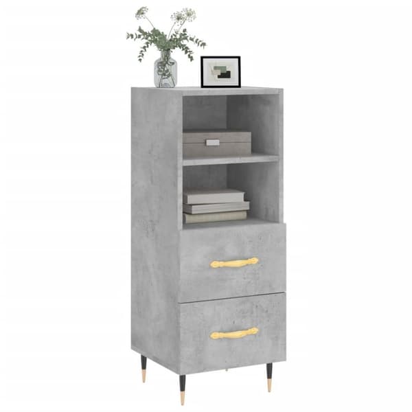 vidaXL skænk 34,5x34x90 cm konstrueret træ betongrå