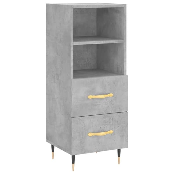 vidaXL skænk 34,5x34x90 cm konstrueret træ betongrå
