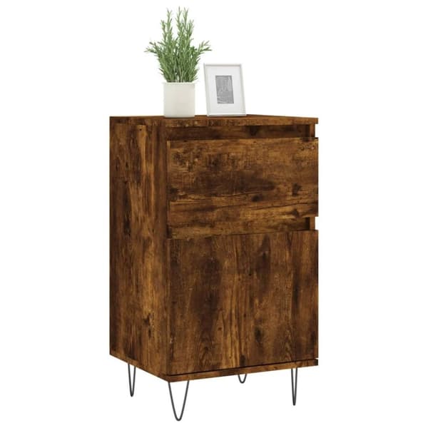 vidaXL Skjenker 2 stk røkt eik 40x35x70 cm konstruert tre