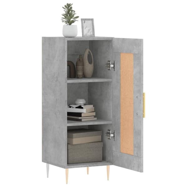 vidaXL skænk 34,5x34x90 cm konstrueret træ betongrå