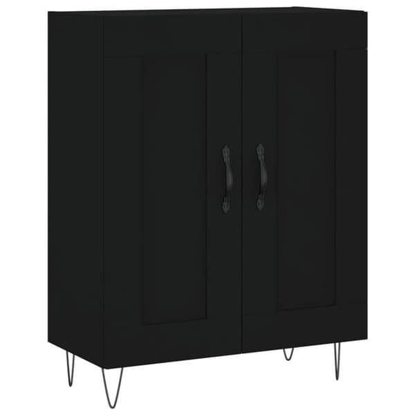vidaXL skænk 69,5x34x90 cm konstrueret træ sort