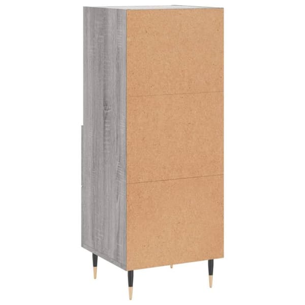 vidaXL Skjenk grå sonoma 34,5x34x90 cm konstruert tre