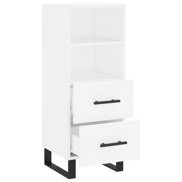 vidaXL Skänk vit 34,5x34x90 cm konstruerat trä