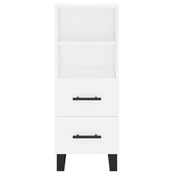 vidaXL Skänk vit 34,5x34x90 cm konstruerat trä