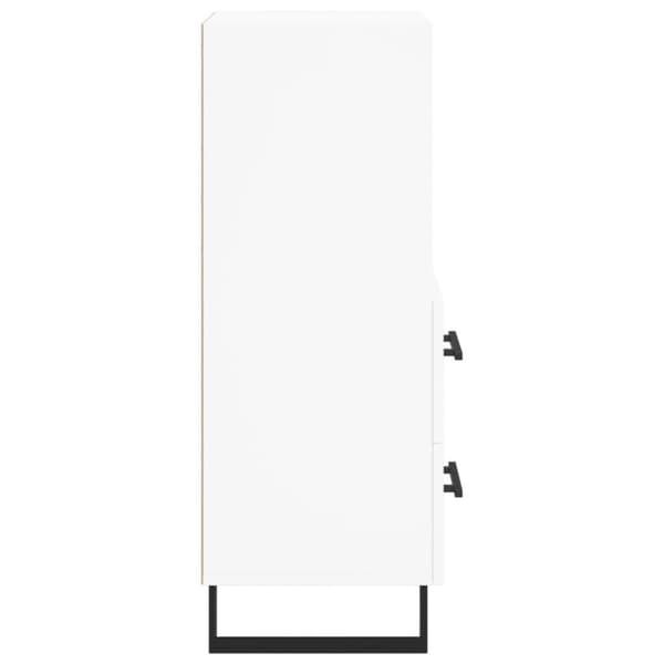 vidaXL Skänk vit 34,5x34x90 cm konstruerat trä