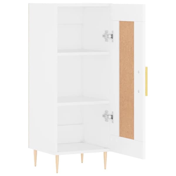 vidaXL Skjenk hvit 34,5x34x90 cm konstruert tre