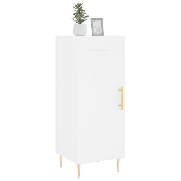 vidaXL Skjenk hvit 34,5x34x90 cm konstruert tre