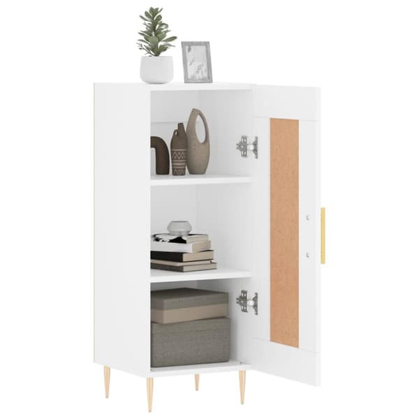 vidaXL skænk 34,5x34x90 cm konstrueret træ hvid