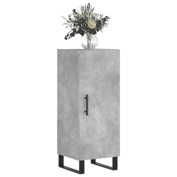 vidaXL Skjenk betonggrå 34,5x34x90 cm konstruert tre
