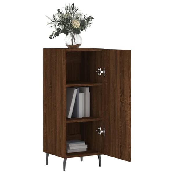 vidaXL skænk 34,5x34x90 cm konstrueret træ brun egetræsfarve