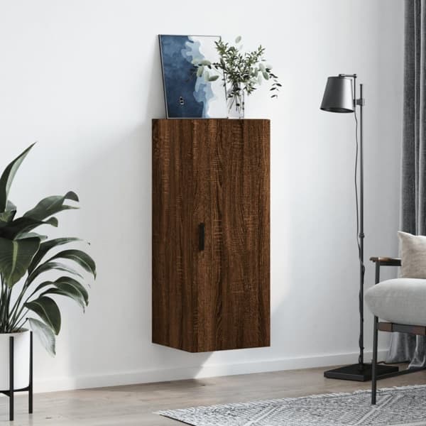 vidaXL vægskab 34,5x34x90 cm brun egetræsfarve