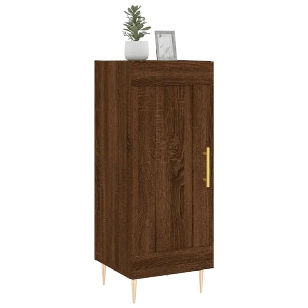 vidaXL Skänk brun ek 34,5x34x90 cm konstruerat trä