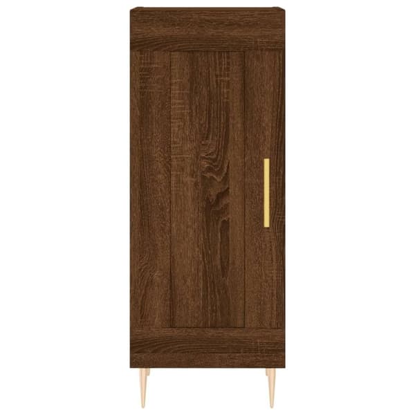 vidaXL skænk 34,5x34x90 cm konstrueret træ brun egetræsfarve
