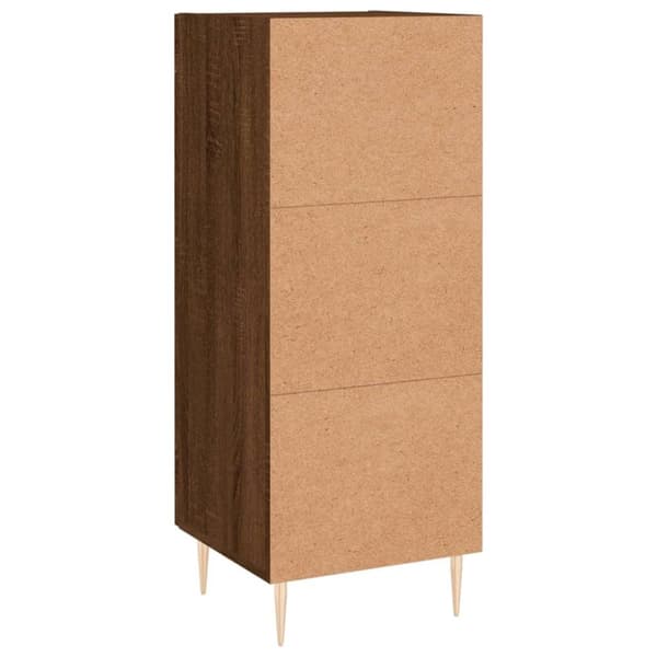 vidaXL skænk 34,5x34x90 cm konstrueret træ brun egetræsfarve