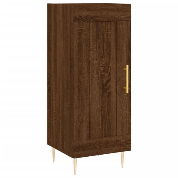 vidaXL skænk 34,5x34x90 cm konstrueret træ brun egetræsfarve