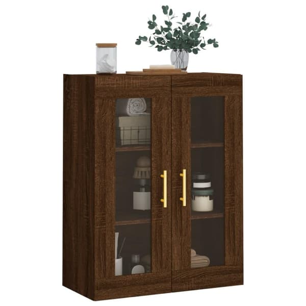 vidaXL Veggskap brun eik 69,5x34x90 cm