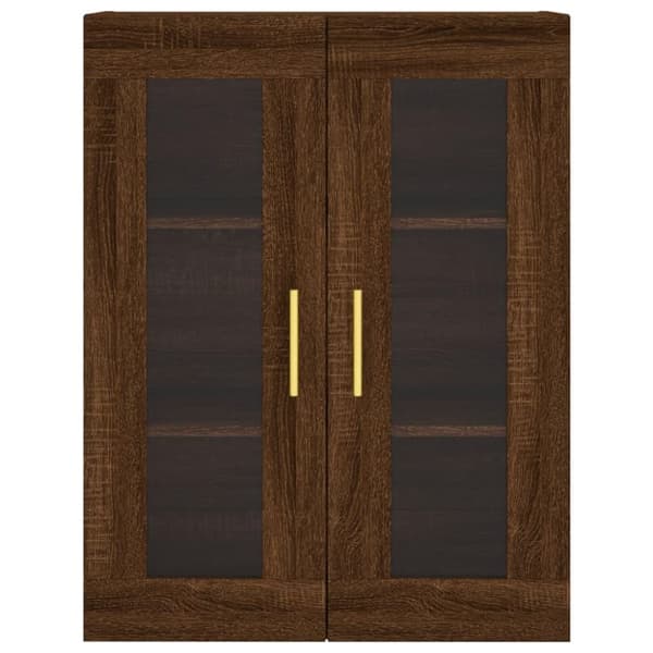 vidaXL Veggskap brun eik 69,5x34x90 cm