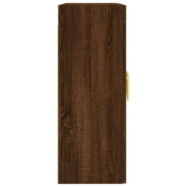 vidaXL Veggskap brun eik 69,5x34x90 cm