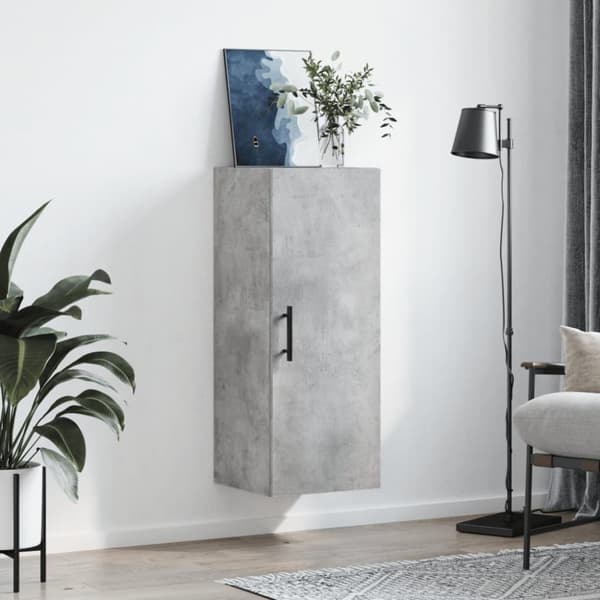 vidaXL Veggskap betonggrå 69,5x34x90 cm