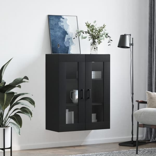 vidaXL Veggskap svart 69,5x34x90 cm